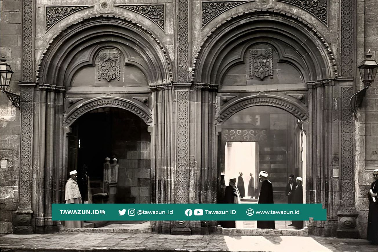 FOTO Bab Al-Muzayyinin, salah satu gerbang di Masjid Al-Azhar, Kairo, Mesir.